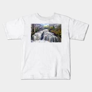 Hawes Waterfall, North Yorkshire, England Kids T-Shirt